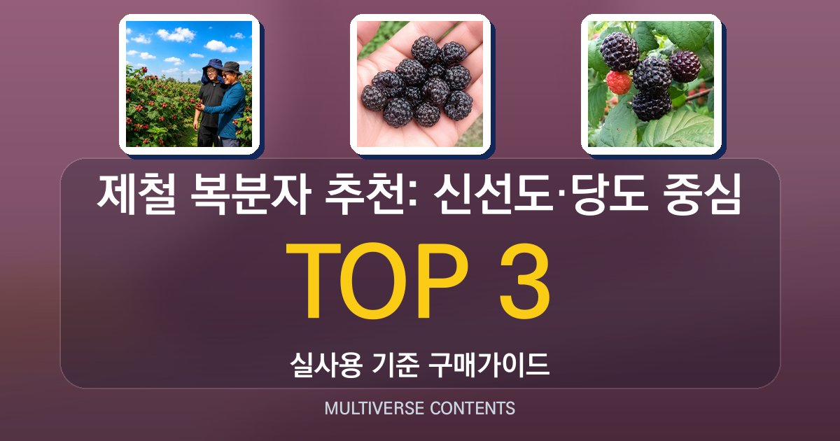 제철 복분자 추천: 신선도·당도 중심 비교 가이드