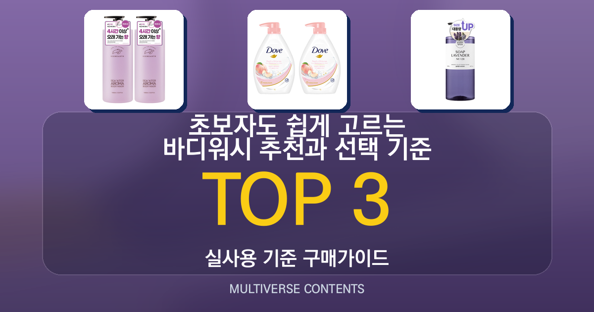 초보자도 쉽게 고르는 바디워시 추천과 선택 기준