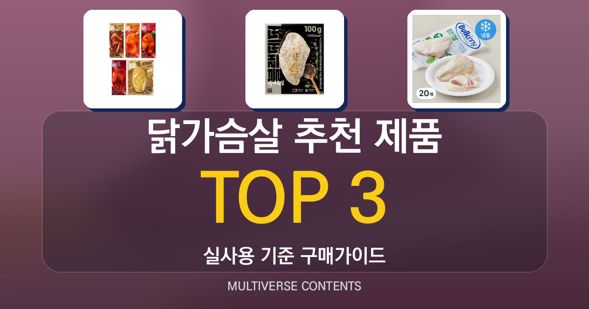 닭가슴살 추천 제품 비교, 단백질·간편성 중심 분석