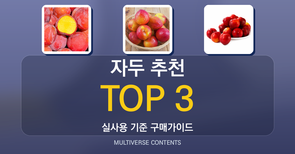 자두 추천, 제철 고당도 제품 3종 실사용 비교 가이드