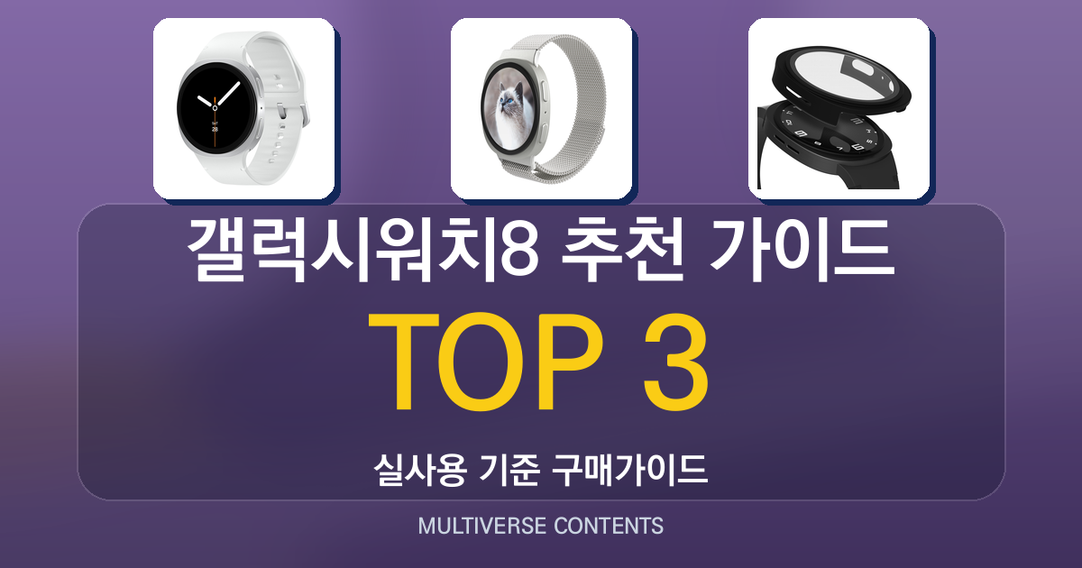 갤럭시워치8 추천 가이드, 스트랩·필름 선택법까지