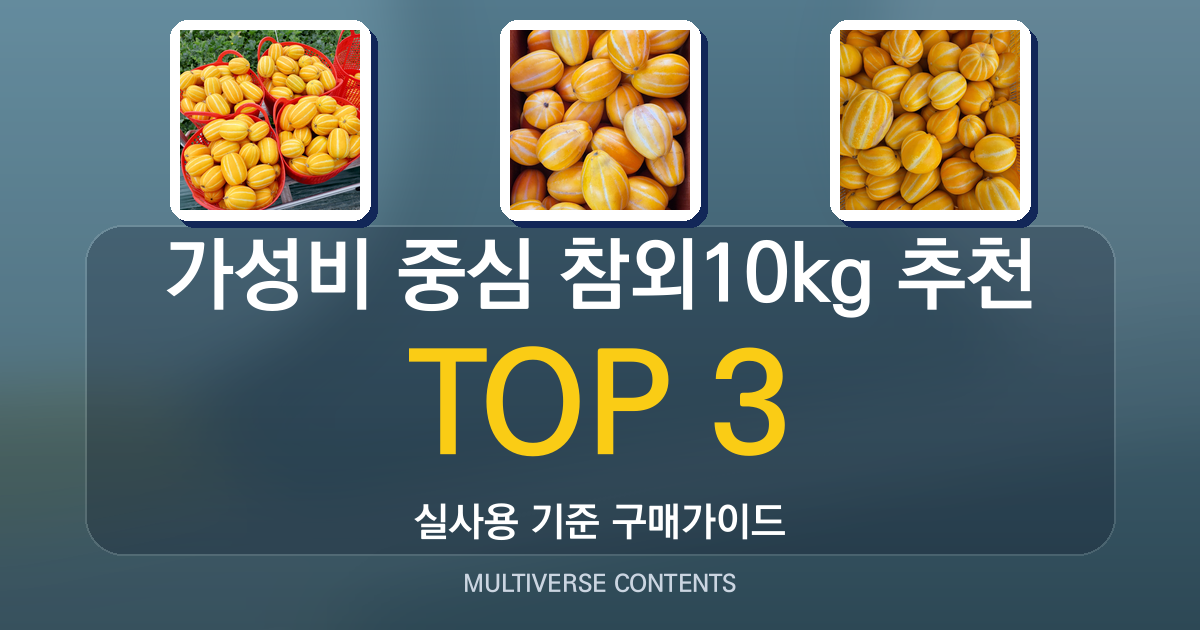 가성비 중심 참외10kg 추천, 산지와 당도 비교