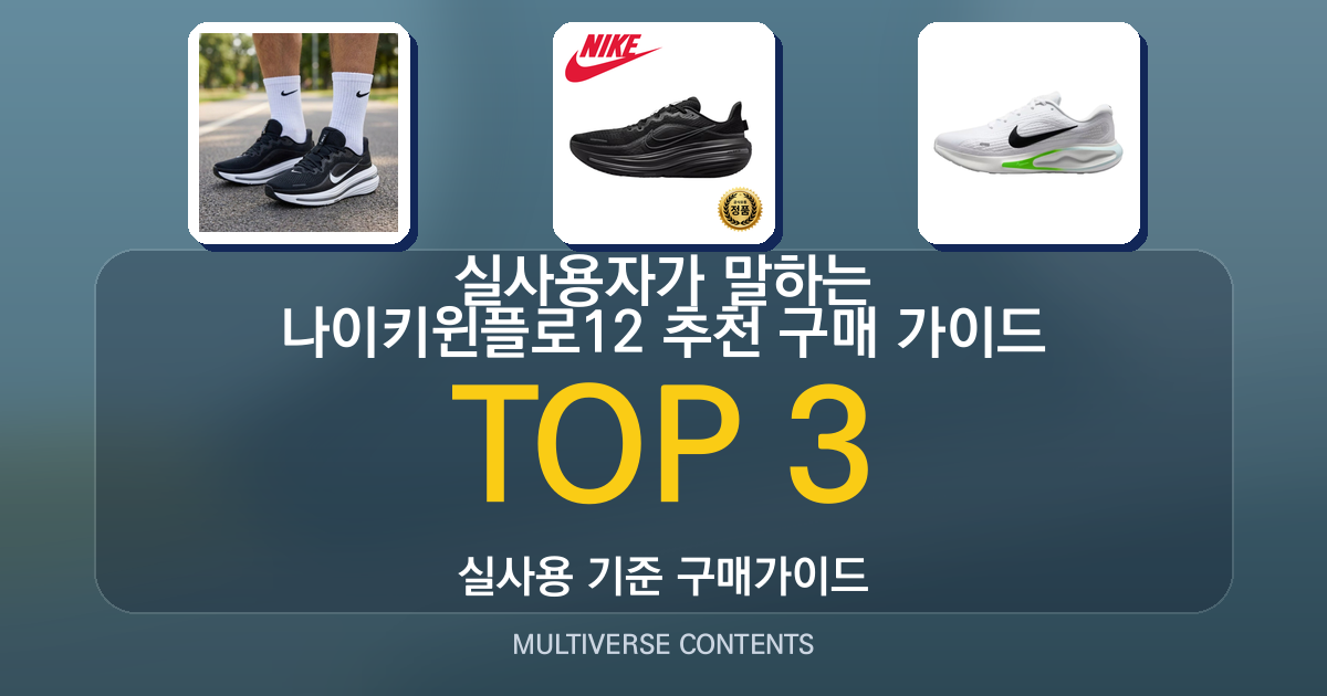 실사용자가 말하는 나이키윈플로12 추천 구매 가이드