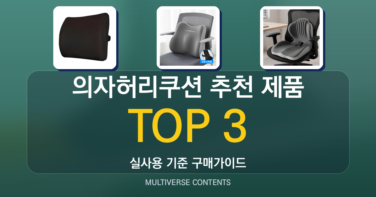 의자허리쿠션 추천 제품 비교, 사무용과 재택근무용 차이