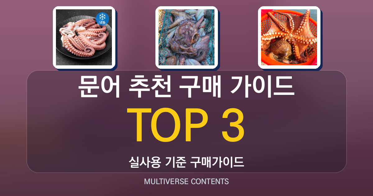 문어 추천 구매 가이드, 초보자가 놓치기 쉬운 기준