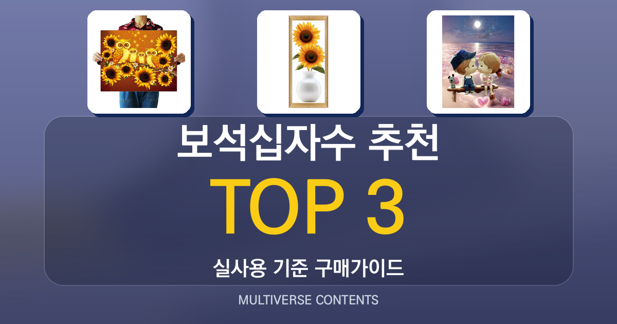 보석십자수 추천, 초보자도 완성 가능한 키트 비교