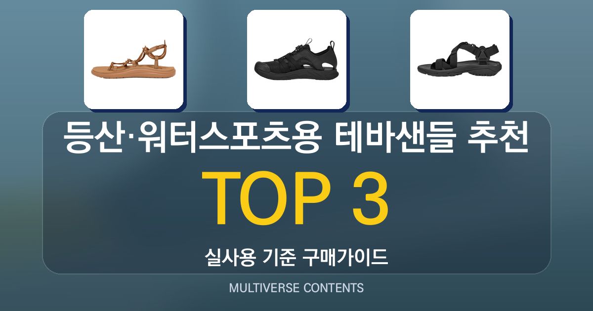 등산·워터스포츠용 테바샌들 추천, 용도별 최적 모델 정리